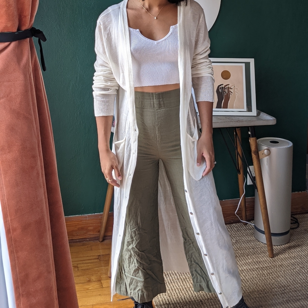 Vintage long cream cardigan
